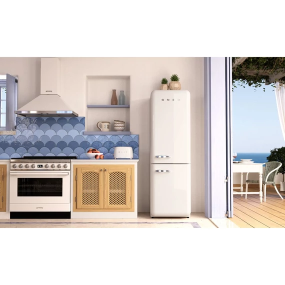 SMEG SZABADONÁLLÓ TŰZHELY, Portofino design, 90 cm, 1 sütőtér, gáz főzőlap, fehér