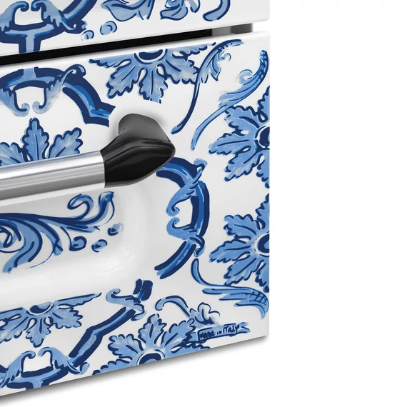 SMEG SZABADONÁLLÓ TŰZHELY, Victoria design, 90 cm, 1 sütőtér, 9 funkció, gáz főzőlap, Blu Mediterraneo kollekció