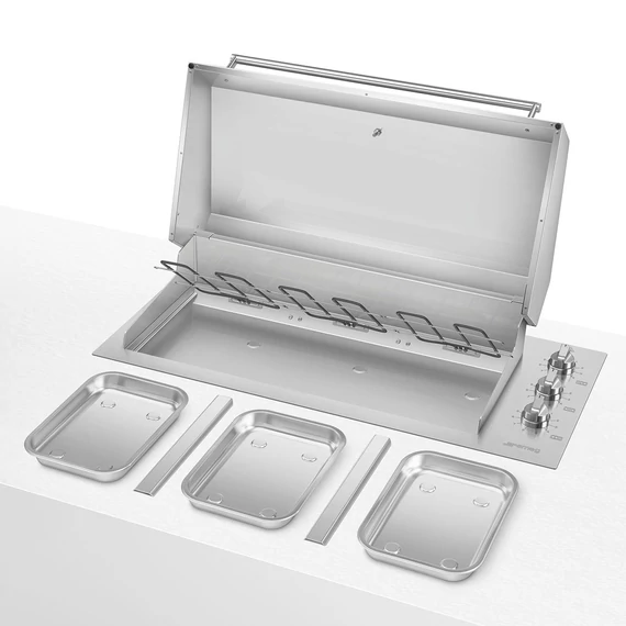 mos grill, 120 cm -  Universale design, rozsdamentes acél - 3 zóna