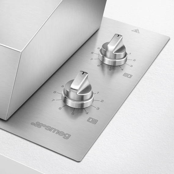 SMEG PowerGrill  kültéri beépíthető elektromos grill, 90 cm -  Universale design, rozsdamentes acél - vezérlőgombok