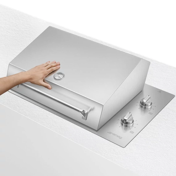 SMEG PowerGrill  kültéri beépíthető elektromos grill, 90 cm -  Universale design, rozsdamentes acél