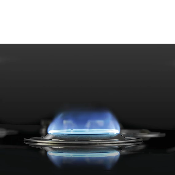 SMEG GÁZ FŐZŐLAP,Dolce Stil Novo,60 cm,4 blade-flame égő, rm.acél edénytartók titánium bevonattal,fekete üvegkerámia