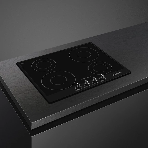 SMEG INDUKCIÓS FŐZŐLAP, Victoria design, 60 cm, 4 főzőzóna, fekete