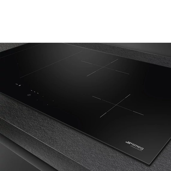 SMEG INDUKCIÓS FŐZŐLAP, Universal design, 80 cm, 4 főzőzóna, 2 MultiZone híd zóna, fekete üveg