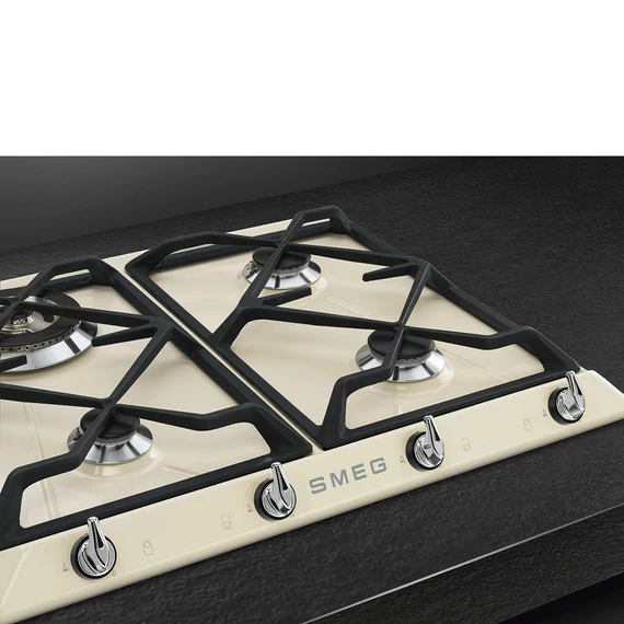 SMEG GÁZ FŐZŐLAP, Victoria design, 60 cm, 4 gázégő, bézs