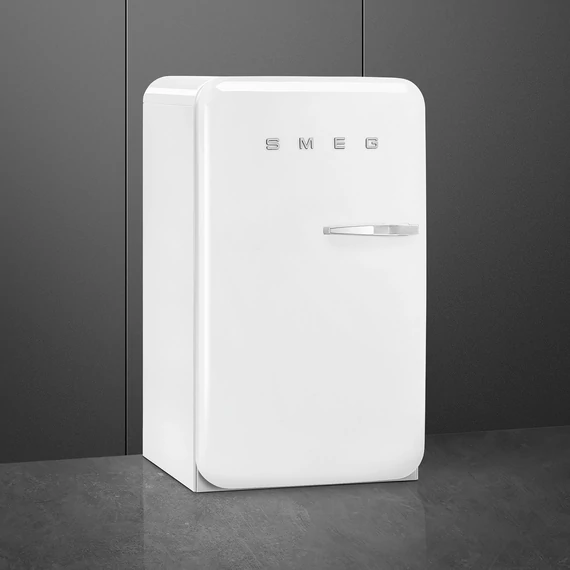 SMEG FAB10H Minibár hűtő, balos - 50-es évek retro design, fehér