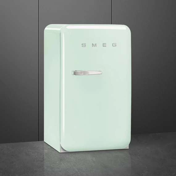 SMEG FAB10 Minibár hűtő fagyasztóval, jobbos - 50-es évek retro design, világoszöld