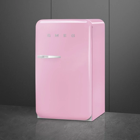 SMEG FAB10 Minibár hűtő fagyasztóval, jobbos - 50-es évek retro design, rózsaszín