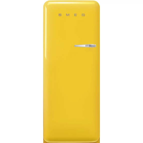 SMEG FAB28 Egyajtós hűtőszekrény, felül fagyasztórekesszel, balos - 50-es évek retro design, sárga