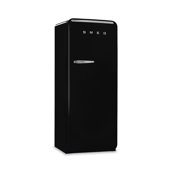 SMEG FAB28 Egyajtós hűtőszekrény, felül fagyasztórekesszel, jobbos - 50-es évek retro design, fekete