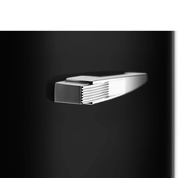 SMEG FAB28 Egyajtós hűtőszekrény, felül fagyasztórekesszel, jobbos - 50-es évek retro design, matt fekete - fogantyú