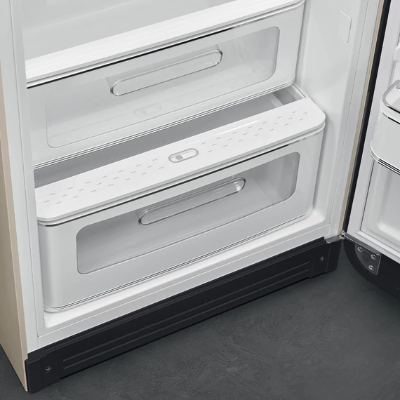 SMEG FAB28 Egyajtós hűtőszekrény, felül fagyasztórekesszel, jobbos - 50-es évek retro design, matt moonlight