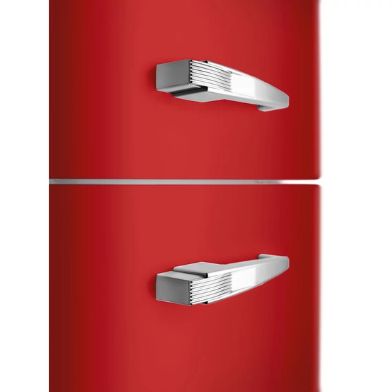 SMEG FAB30 Kétajtós felülfagyasztós kombinált hűtőszekrény, jobbos - 50-es évek retro design, piros - fogantyú