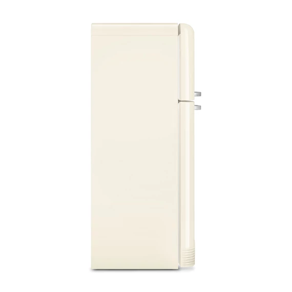 SMEG FAB50 Kétajtós felülfagyasztós kombinált hűtőszekrény, jobbos - 50-es évek retro design, bézs - oldalról