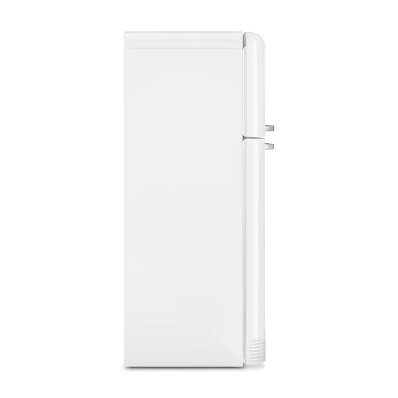 SMEG FAB50 Kétajtós felülfagyasztós kombinált hűtőszekrény, jobbos - 50-es évek retro design, fehér - oldalról
