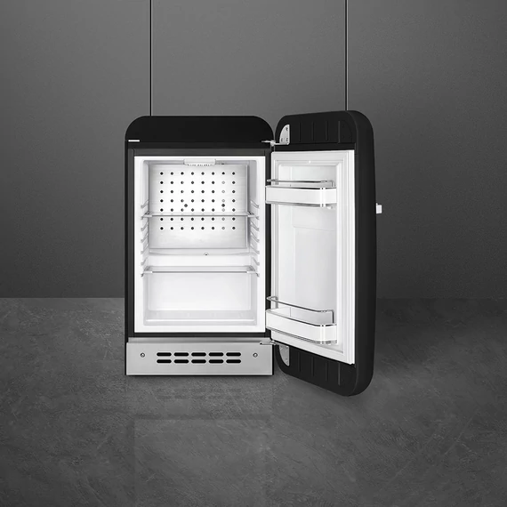 SMEG FAB5 Minibár hűtő, jobbos - 50-es évek retro design, fekete