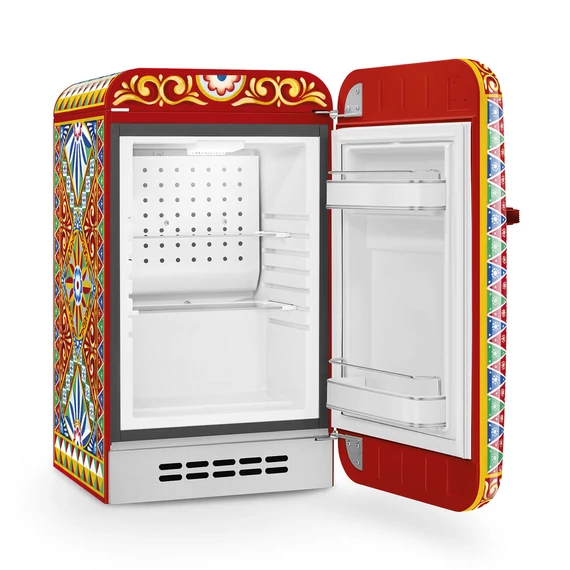 SMEG FAB5 Minibár hűtő, jobbos - 50-es évek retro design, D&G Divina Cucina kollekció