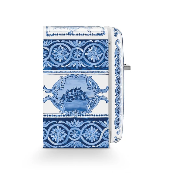 SMEG FAB5 Minibár hűtő, jobbos - 50-es évek retro design, D&G Blu Mediterraneo kollekció