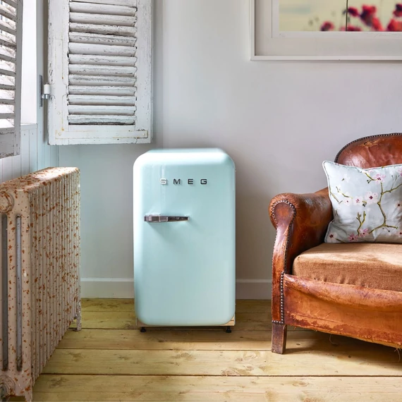 SMEG FAB5 Minibár hűtő, jobbos - 50-es évek retro design, világoszöld