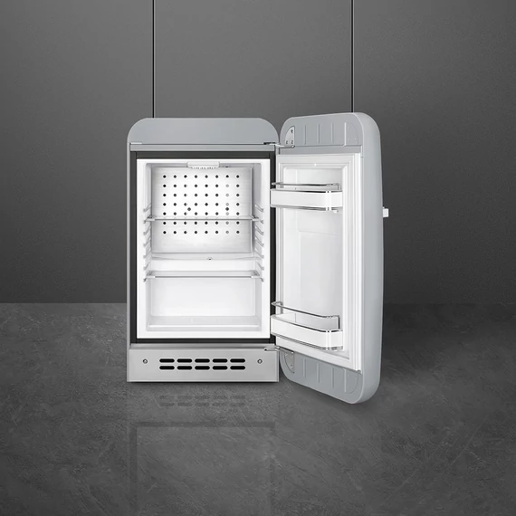 SMEG FAB5 Minibár hűtő, jobbos - 50-es évek retro design, ezüst