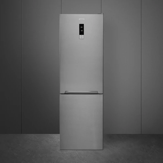 SMEG SZABADONÁLLÓ HŰTŐ ÉS FAGYASZTÓ, 60x186 cm, jobb oldali pántok, inox