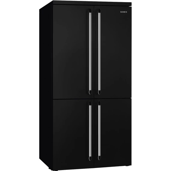 SMEG SZABADONÁLLÓ HŰTŐ ÉS FAGYASZTÓ, Victoria design, 91,5x187 cm, francia ajtó, fekete