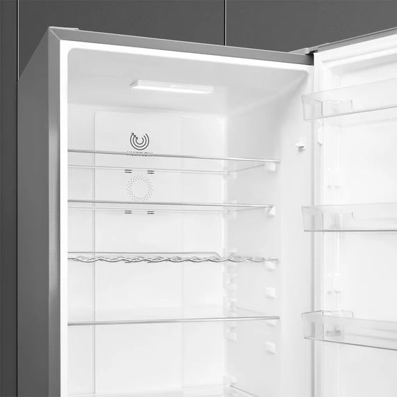 SMEG SZABADONÁLLÓ HŰTŐ ÉS FAGYASZTÓ, 60x200 cm, C energiaosztály, külső kijelző, inox