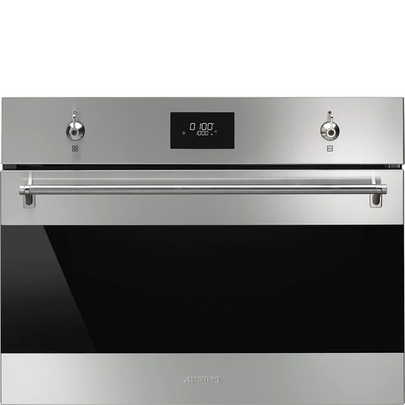 SMEG KOMPAKT MIKROHULLÁMÚ SÜTŐ, Classica design, Galileo, 45 cm, CS LCD, inox