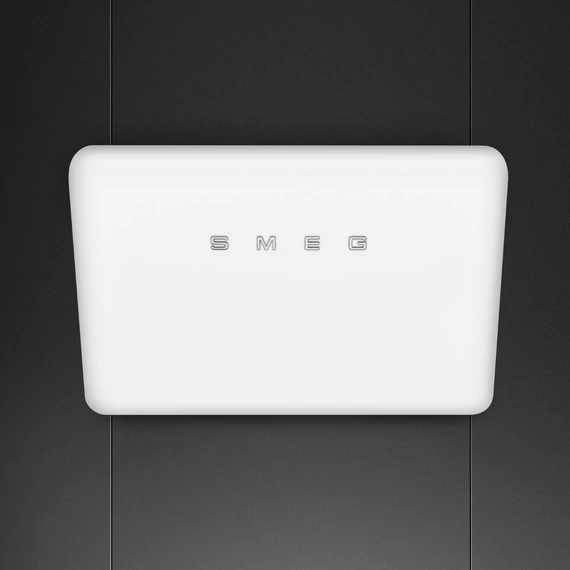 SMEG 50-ES ÉVEK RETRO design vertikális fali páraelszívó, 75 cm, matt fehér