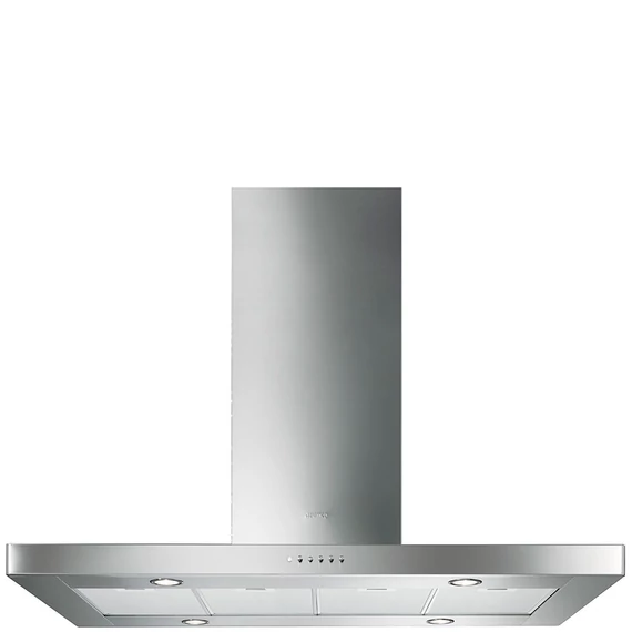 SMEG UNIVERSALE design T-shape sziget páraelszívó, 120 cm, inox, 2 db szögletes LED