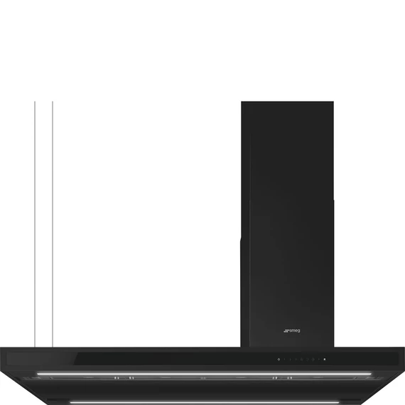 SMEG UNIVERSALE design függesztett páraelszívó, 120 cm, matt fekete, LED
