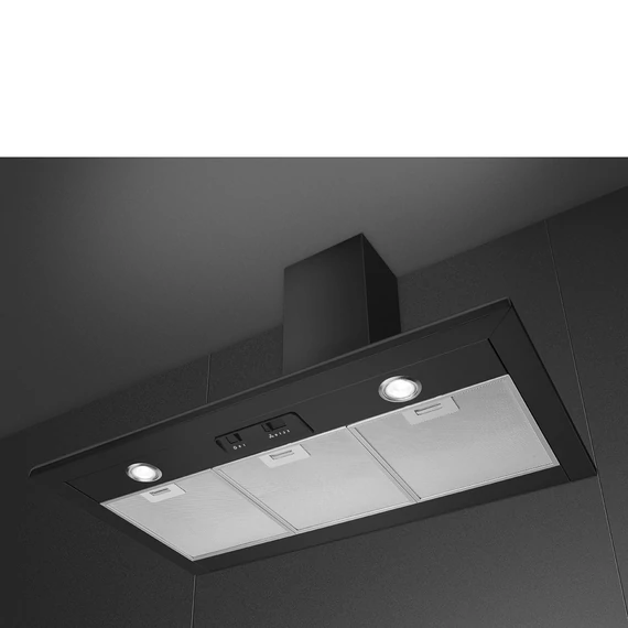 SMEG UNIVERSALE design kürtős fali páraelszívó, 90 cm, antracit