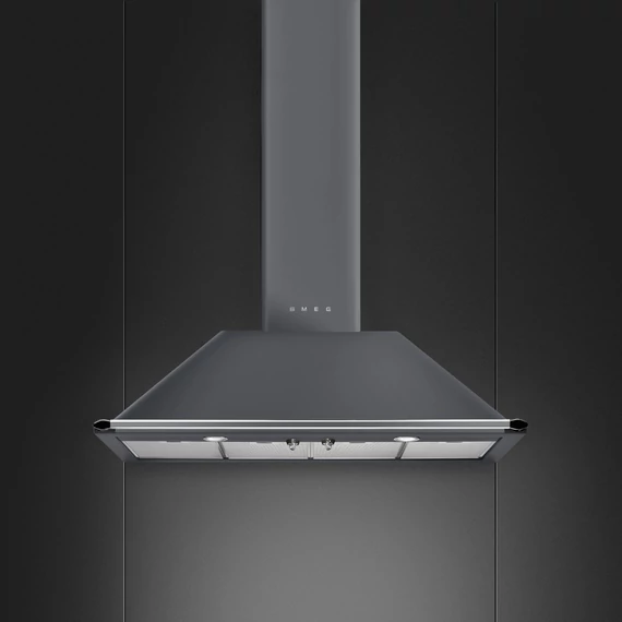 SMEG VICTORIA design kürtős fali páraelszívó, 110 cm, palaszürke