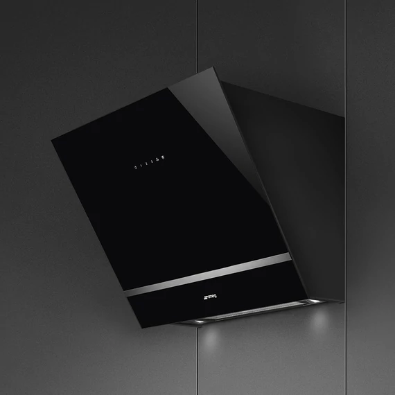 SMEG UNIVERSALE design vertikális fali páraelszívó, 60 cm, fekete