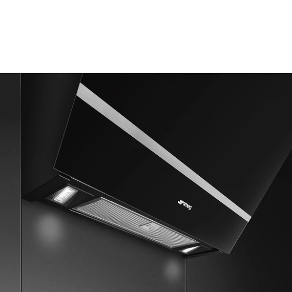 SMEG UNIVERSALE design vertikális fali páraelszívó, 60 cm, fekete