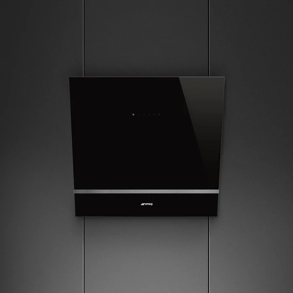 SMEG UNIVERSALE design vertikális fali páraelszívó, 60 cm, fekete