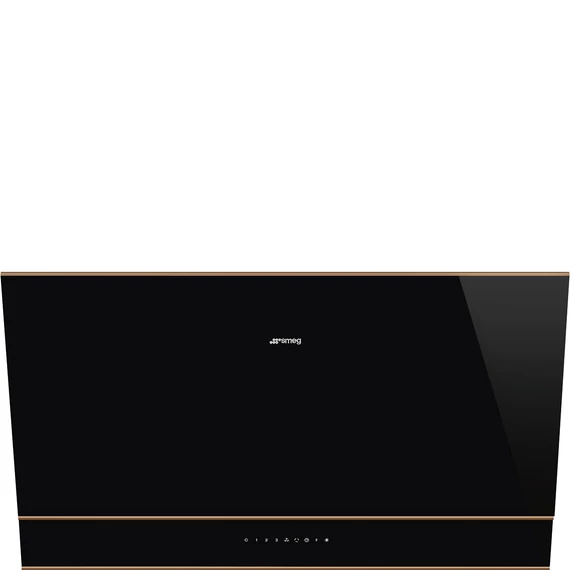SMEG DOLCE STIL NOVO design vertikális fali páraelszívó, 90 cm, fekete