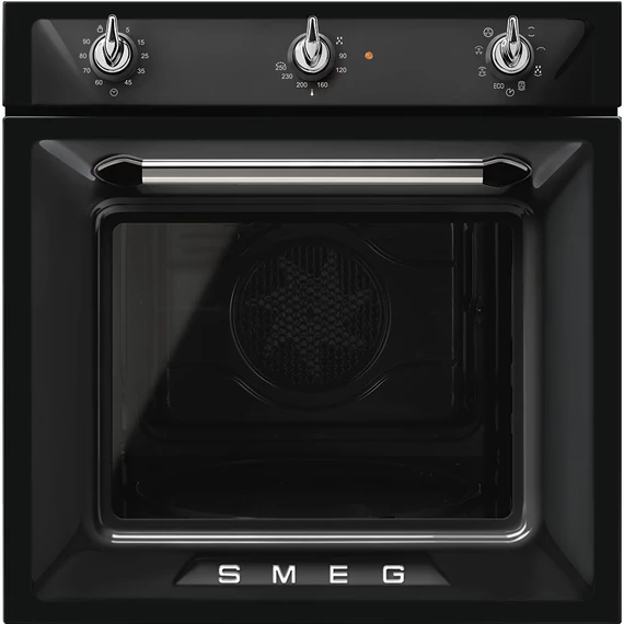 SMEG LÉGKEVERÉSES SÜTŐ, Victoria design, 60 cm, analóg, fekete