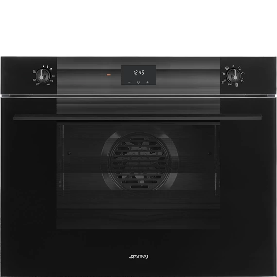 SMEG HŐLÉGKEVERÉSES SÜTŐ, Linea design, 75x60 cm, ES LCD, mélyfekete üveg