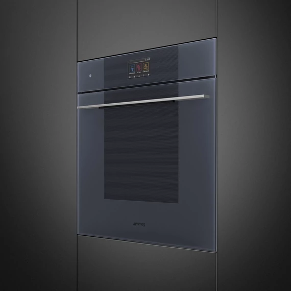 SMEG Galileo Omnichef 3 az 1-ben sütő, TFT kijelzővel - Linea design, neptune szürke üveg