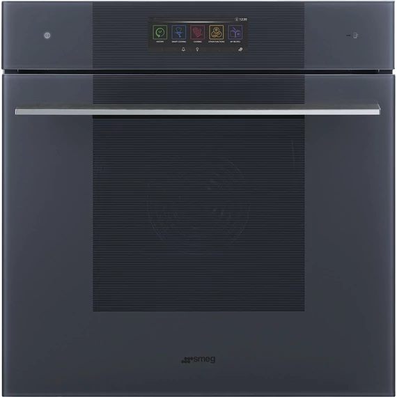 SMEG Galileo Omnichef 3 az 1-ben sütő, nagy TFT kijelzővel, Wi-Fi kapcsolattal - Linea design, neptune szürke üveg