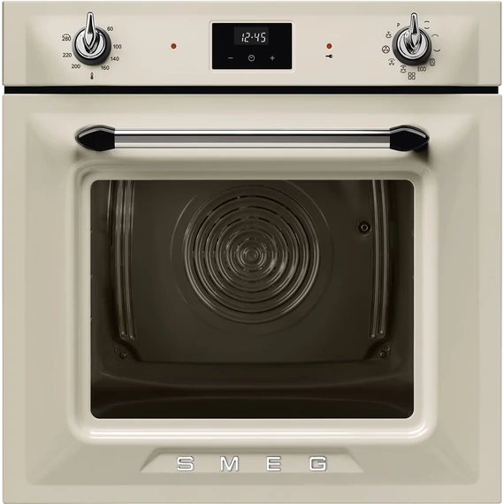SMEG PIROLITIKUS HŐLÉGKEVERÉSES SÜTŐ, Victoria design, Galileo, 60 cm, ES LCD, bézs