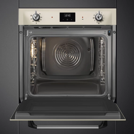 SMEG PIROLITIKUS HŐLÉGKEVERÉSES SÜTŐ, Victoria design, Galileo, 60 cm, ES LCD, bézs