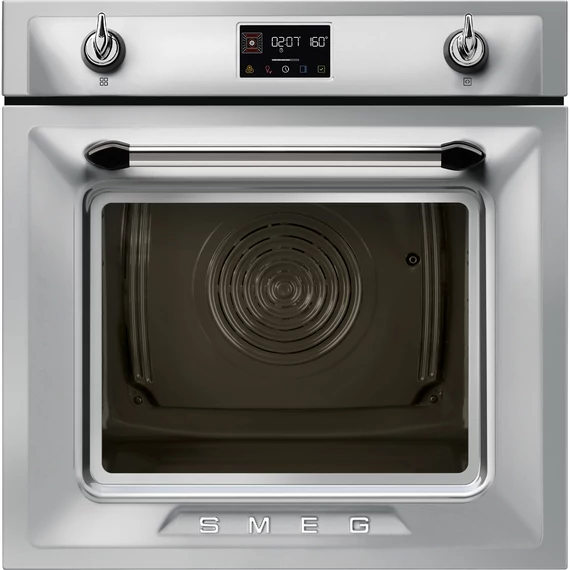 SMEG Kombinált gőzsütő Galileo sütőtérrel,  pirolitikus tisztítássál, nagy LCD kijelzővel - Victoria design, inox