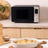 SMEG ASZTALI MIKROHULLÁMÚ SÜTŐ GRILL, LÉGKEVERÉS ÉS AIR FRY FUNKCIÓVAL,  matt fekete, konyhapulton