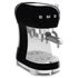 SMEG fekete karos espresso kávéfőző, balról