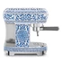 SMEG D&G Blu Mediterraneo karos espresso kávéfőző, oldalról