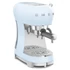 SMEG világoskék karos espresso kávéfőző, balról