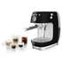 SMEG fekete karos espresso kávéfőző Cold brew funkcióval, kávék