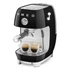 SMEG fekete karos espresso kávéfőző Cold brew funkcióval, oldalról